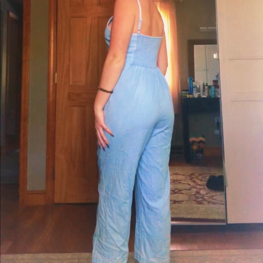 Blue stretchy jumpsuit